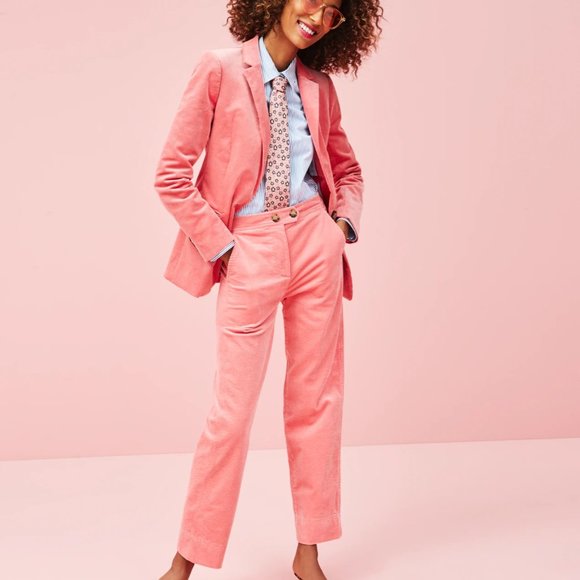 NWOT J. Crew Parke Corduroy blazer in pale blush pink TRADE ONLY - Picture 5 of 15